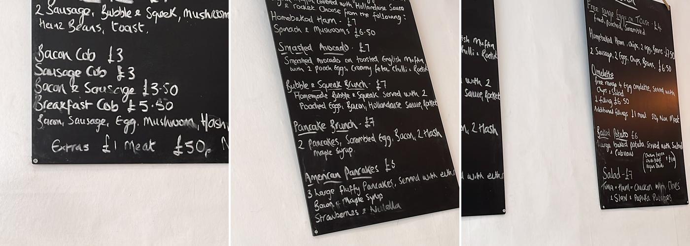 Tyrrell's Bistro Menu