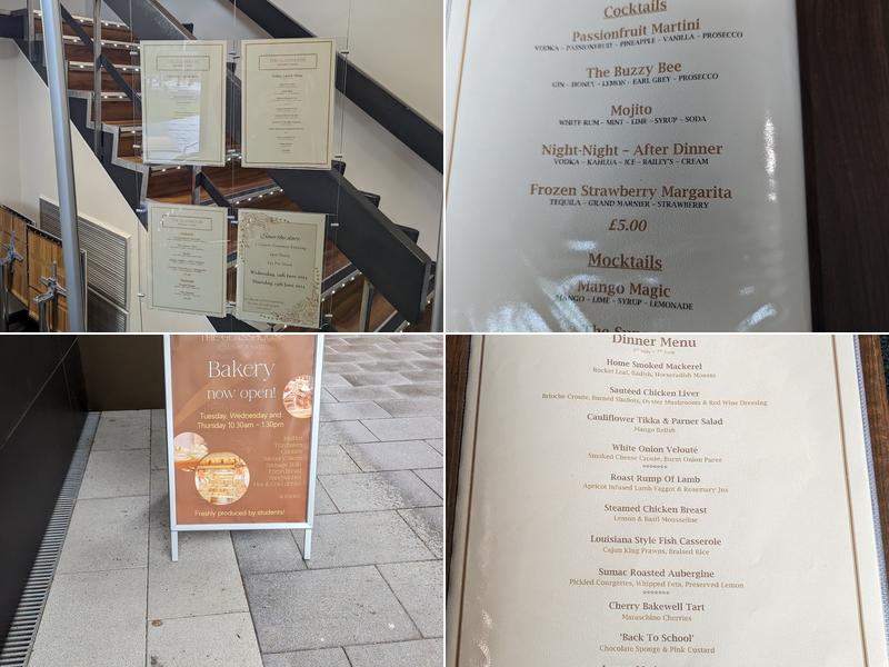 The Glass House At Worsley Menu