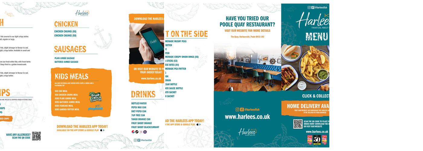 Harlees Westbury Menu