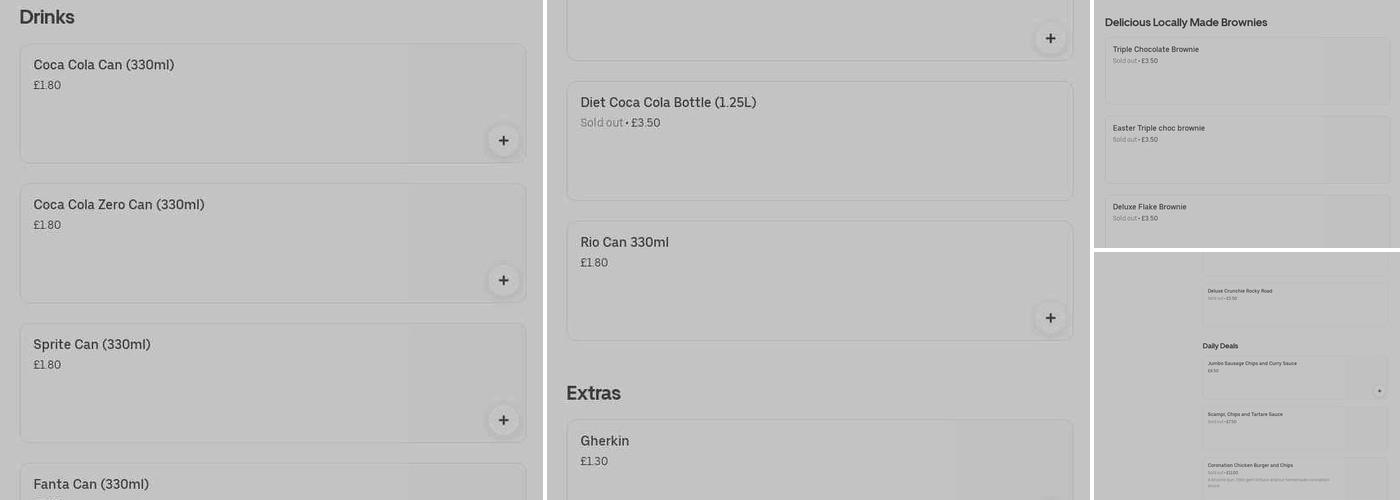 YO! Trowbridge Tesco Kiosk Menu