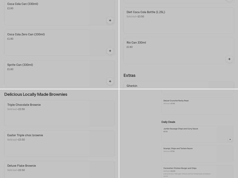 YO! Trowbridge Tesco Kiosk Menu