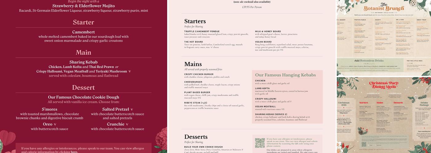 The Botanist Bar & Restaurant Bath Menu