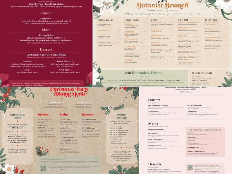 The Botanist Bar & Restaurant Bath Menu