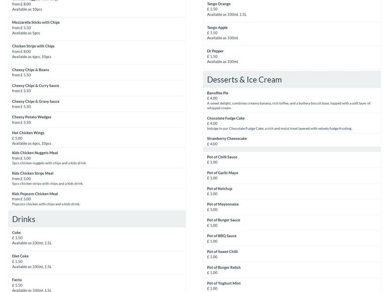 YUMMY KEBAB PIZZA BURGER Menu