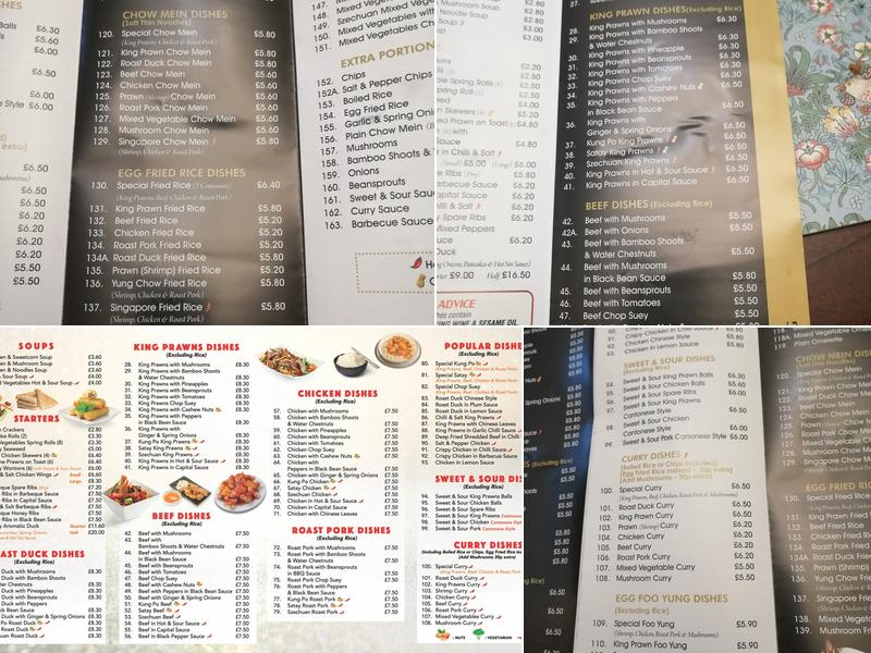 Chung Ying Menu