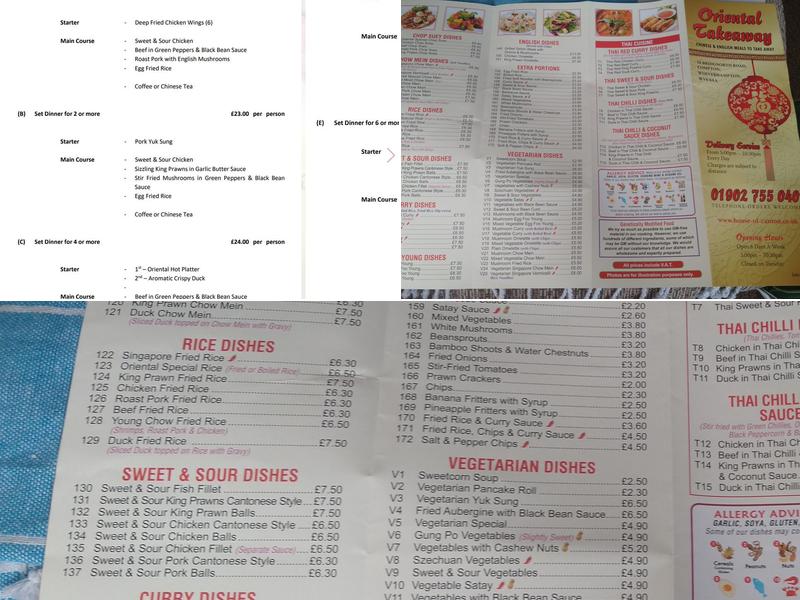 House Of Canton Menu
