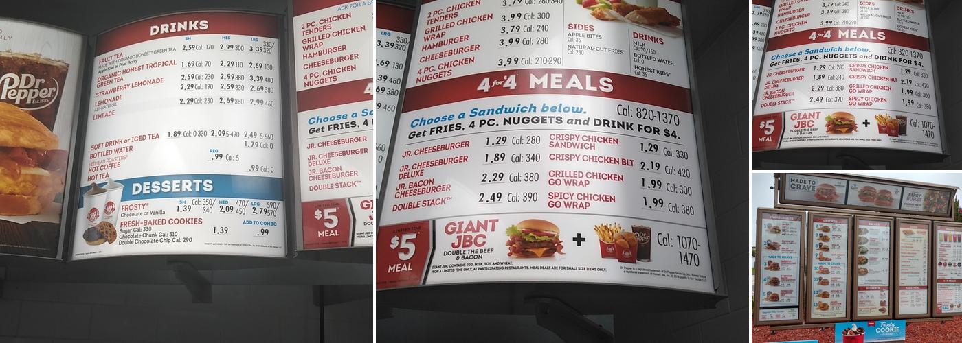 Wendy's Menu