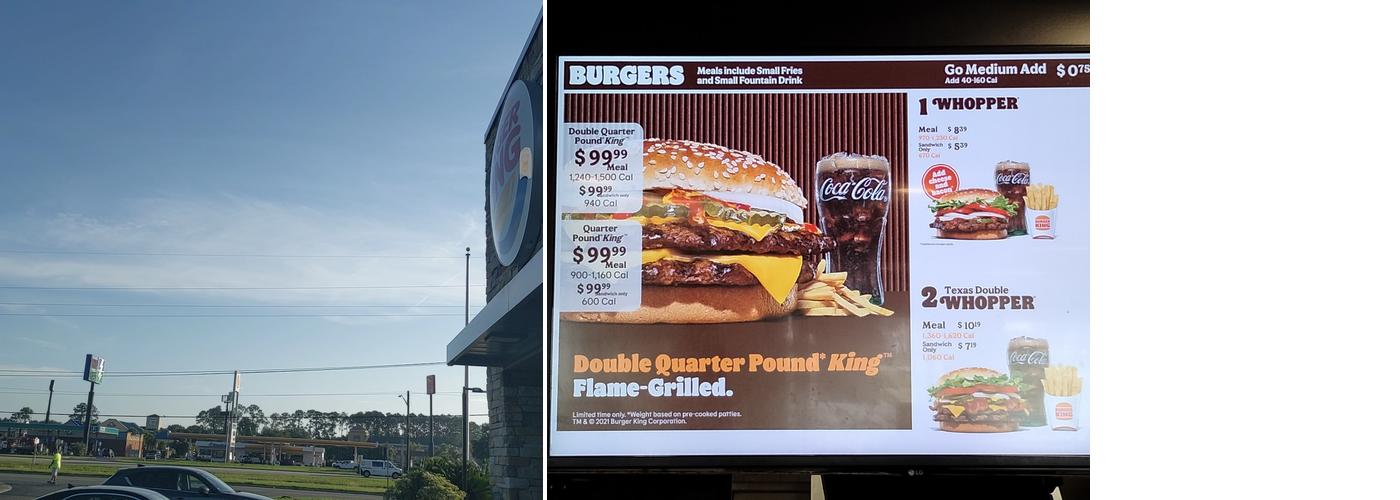 Burger King Menu