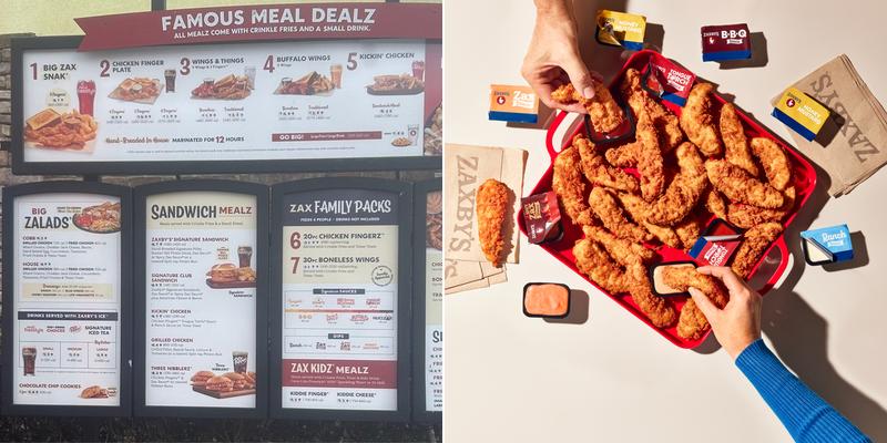Zaxbys Chicken Fingers & Buffalo Wings Menu