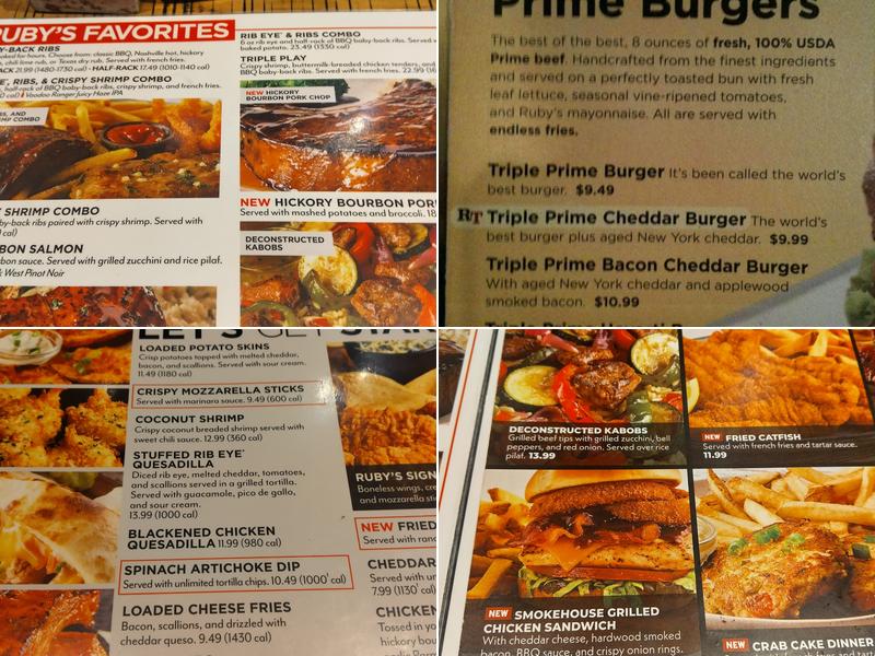 Ruby Tuesday Menu