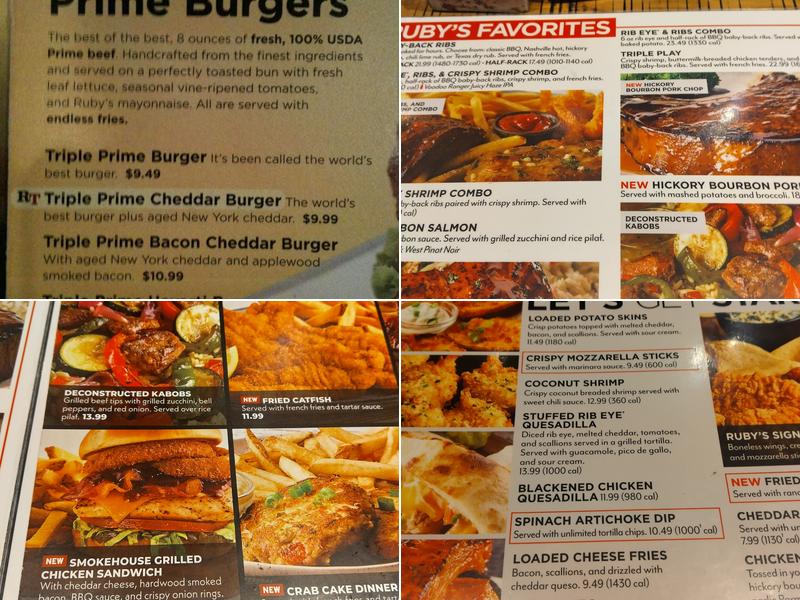Ruby Tuesday Menu