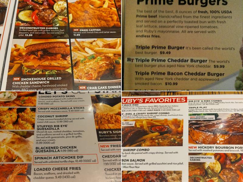 Ruby Tuesday Menu