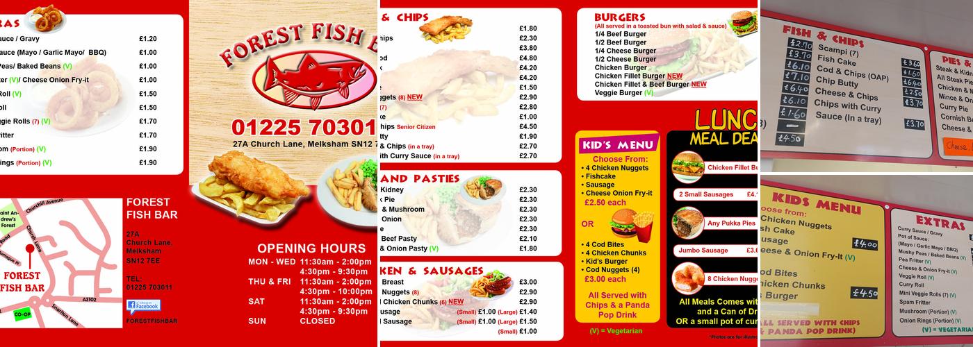 Forest Fish Bar Menu