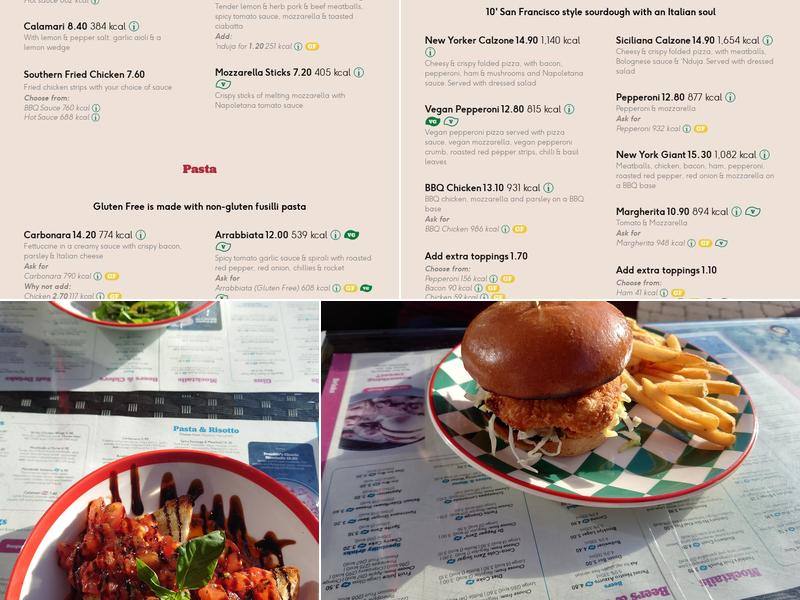 Frankie & Benny's Menu