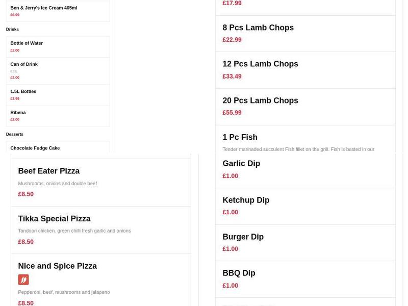 GRILLER Gravesend Menu