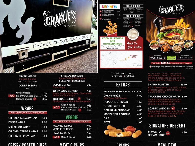 Charlie's Fast Food Co. Menu