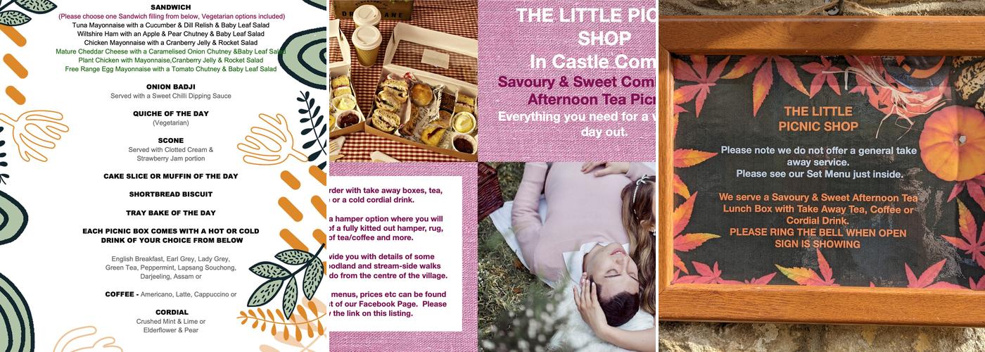 The Little Picnic Shop - Takeaway Only Menu