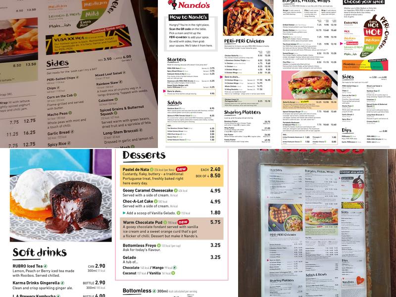 Nando's East Croydon Menu