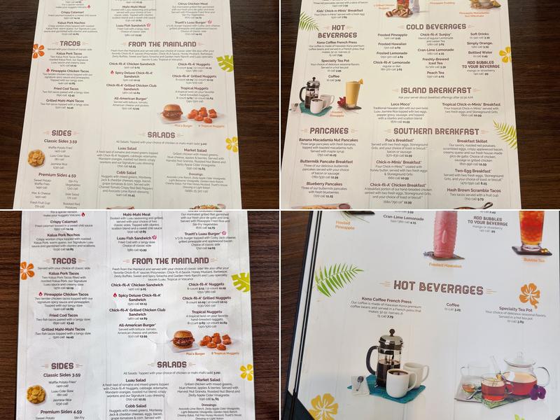 Chick-fil-A Menu