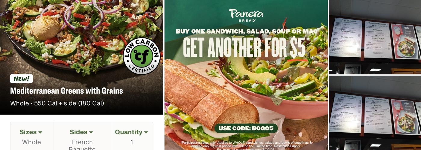 Panera Bread Menu