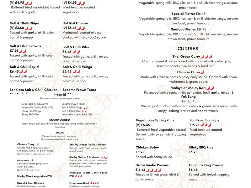 East at West One Menu