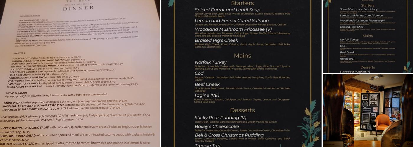 Bell Belbroughton Stourbridge Menu