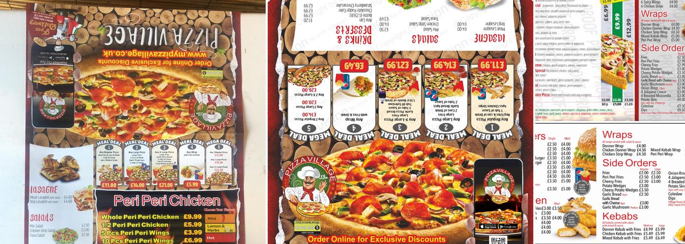 PIZZA VILLAGE Menu