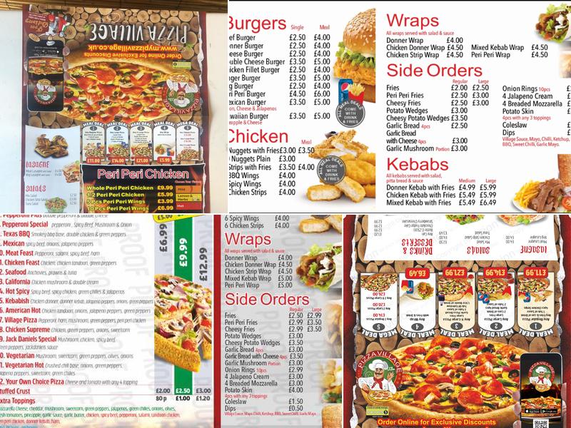 PIZZA VILLAGE Menu