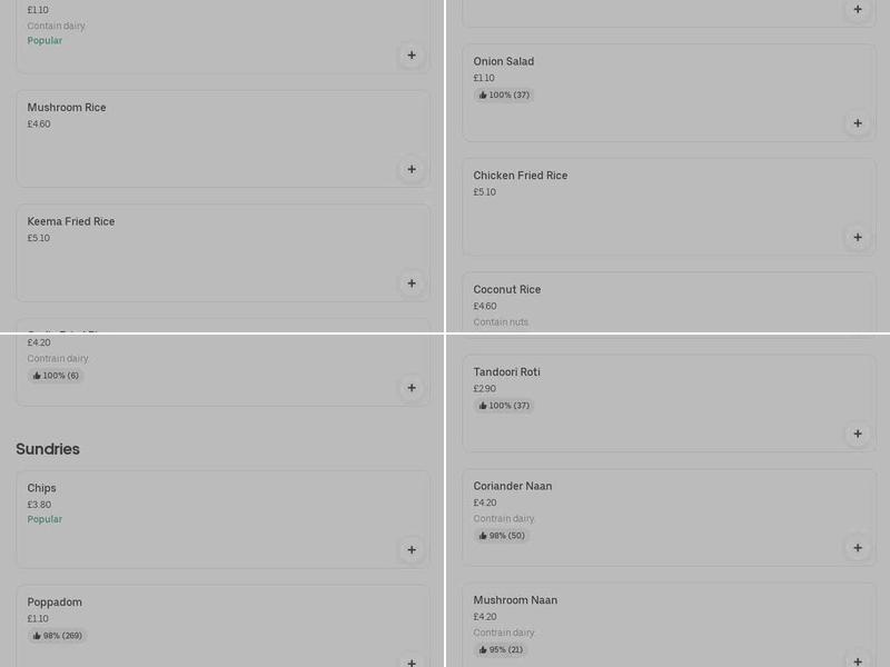 Red Forte Takeaway Menu