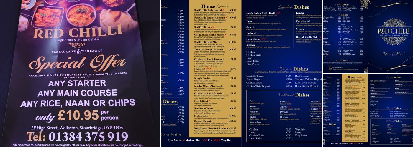 Red Chilli Menu