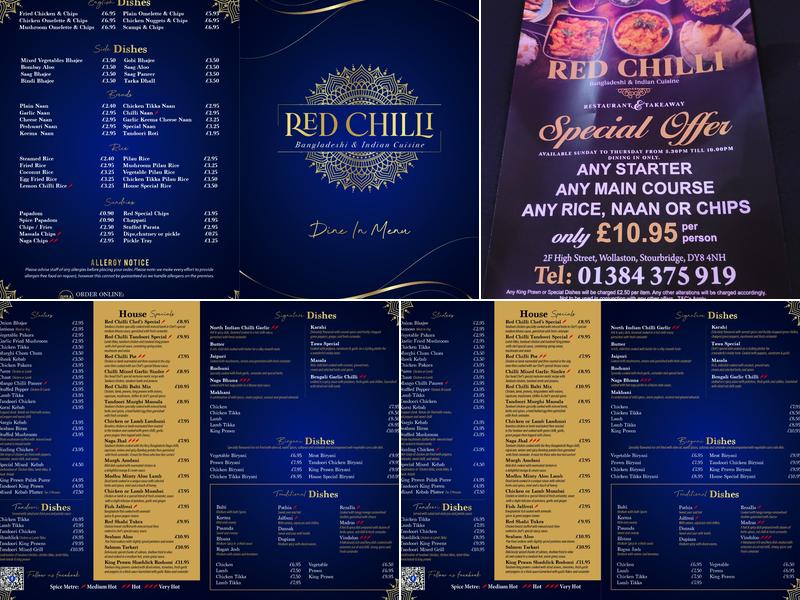 Red Chilli Menu