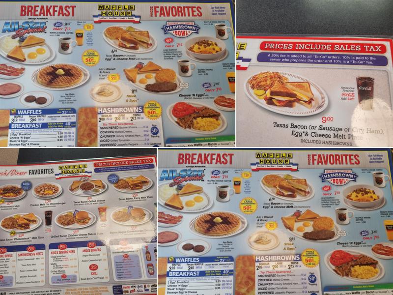 Waffle House Menu