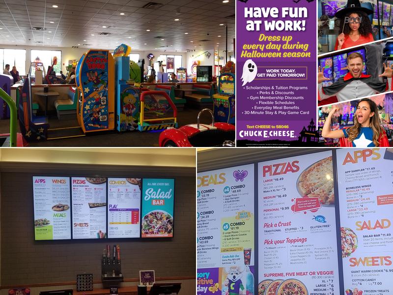 Chuck E. Cheese Menu