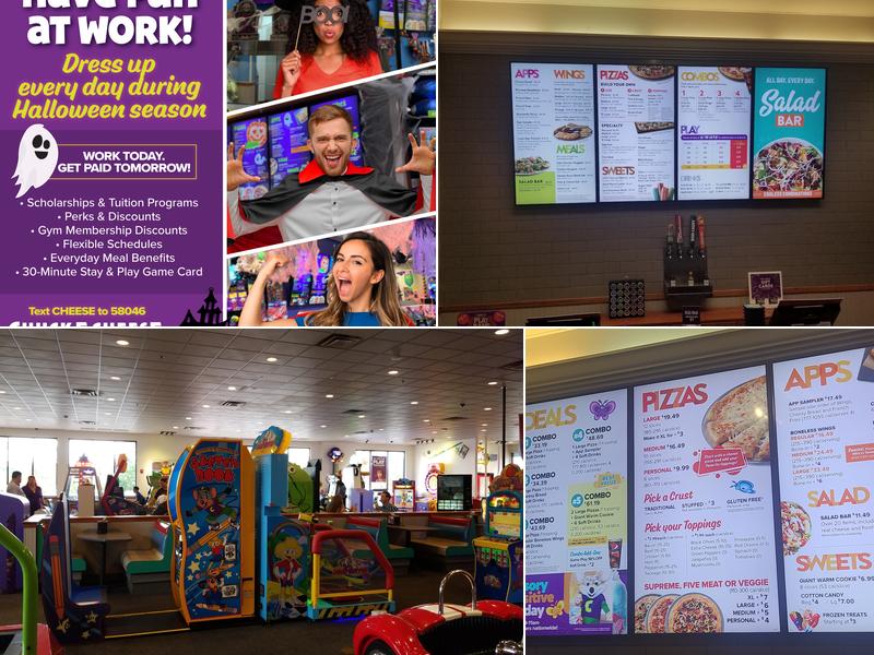 Chuck E. Cheese Menu