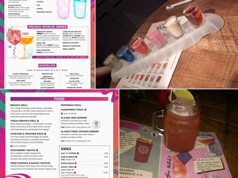 Revolution Stafford Menu