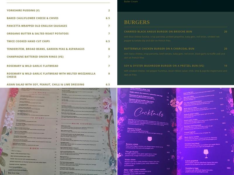 The Post House Bar & Grill Menu