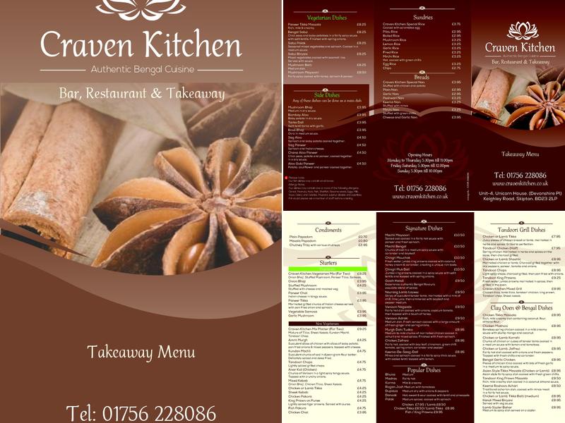 Craven Kitchen Menu