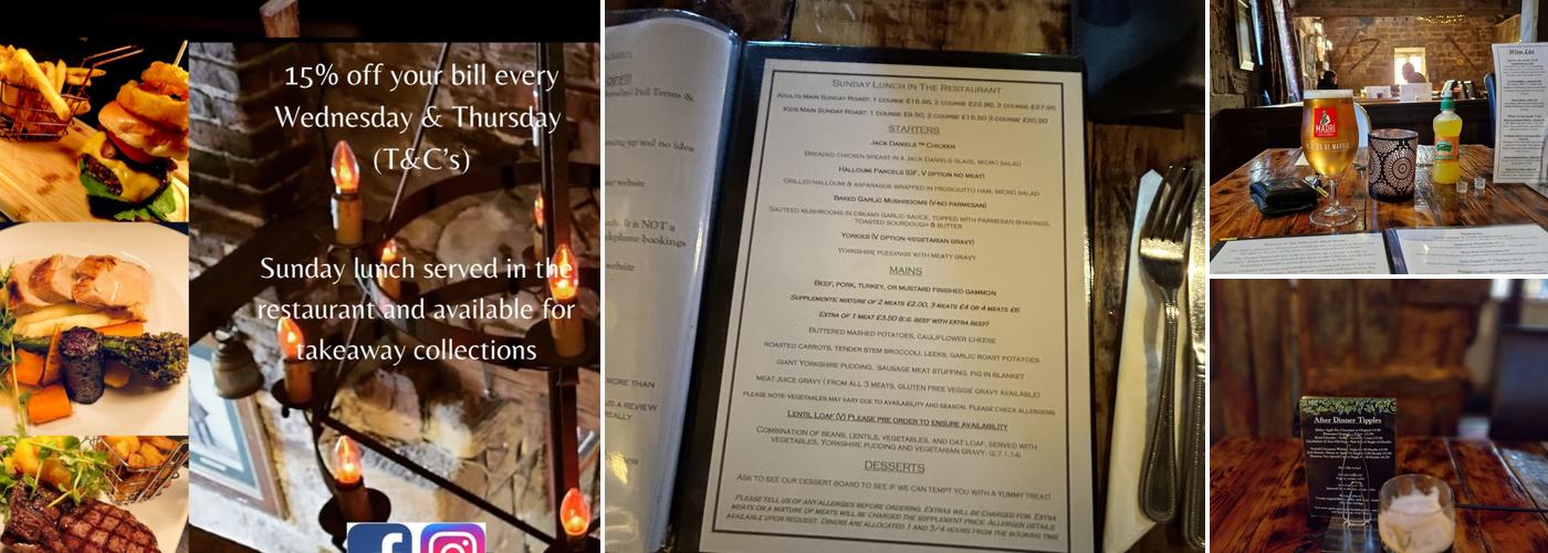 The Mill of The Black Monks Menu