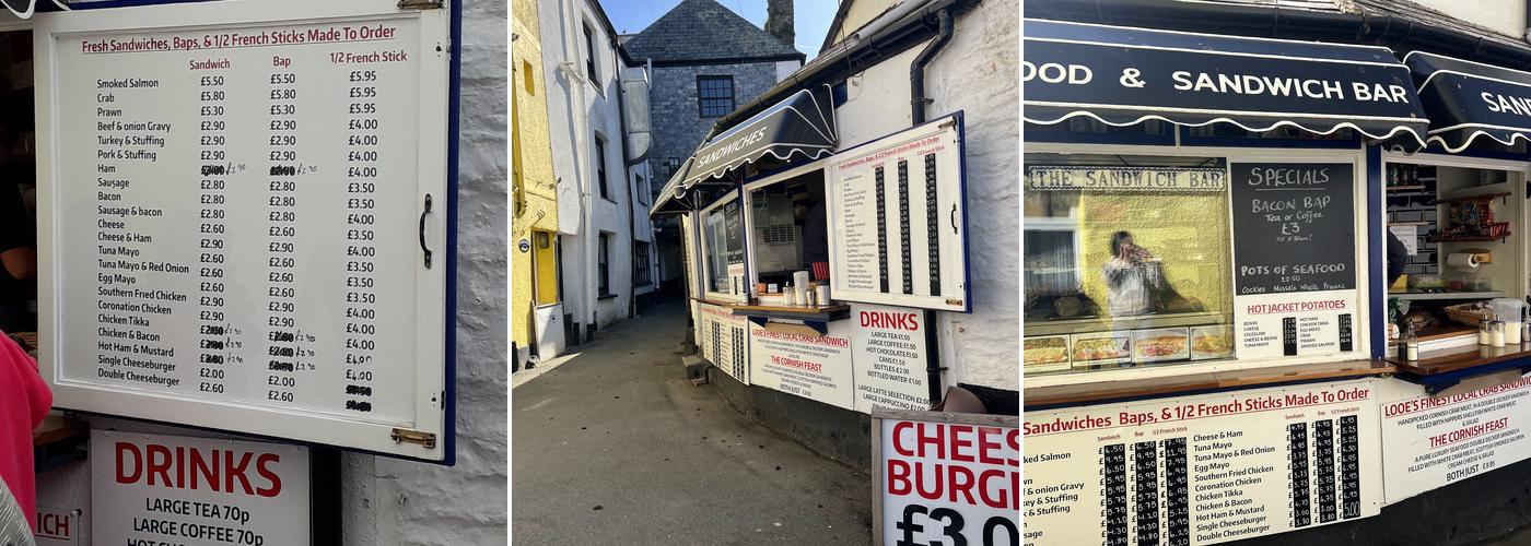 The Sandwich Bar Menu