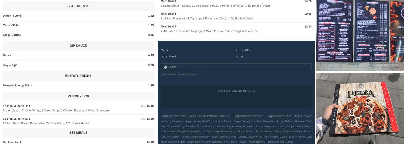 The Chef Aberdeen Menu