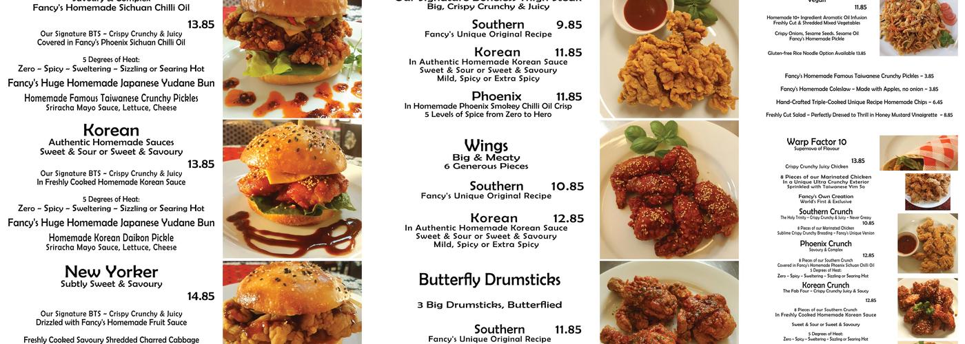 Fancy's Kitchen Menu