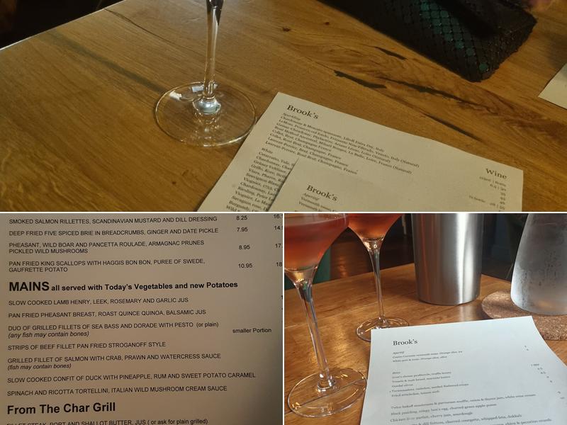 Brook's Restaurant Menu