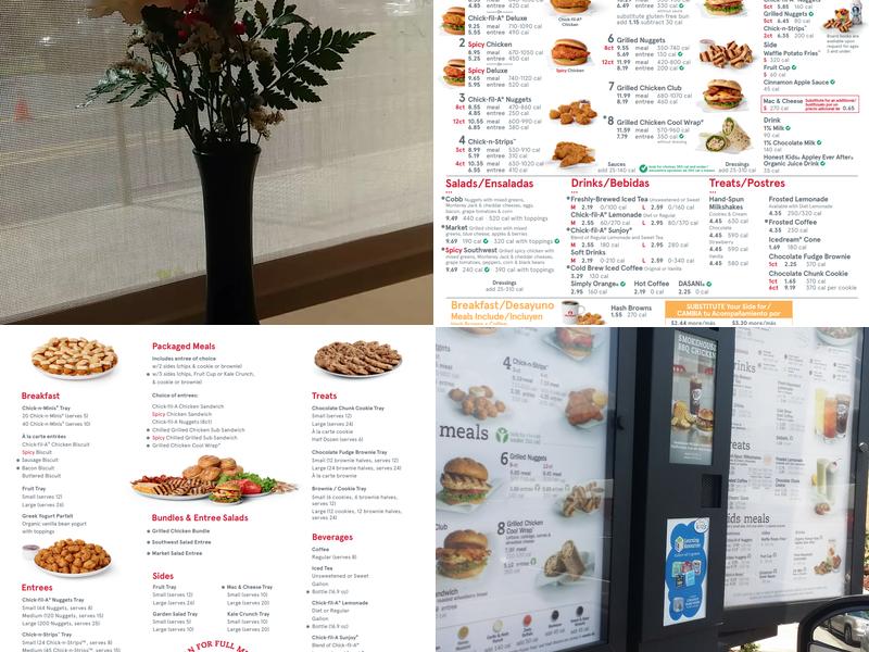 Chick-fil-A Menu