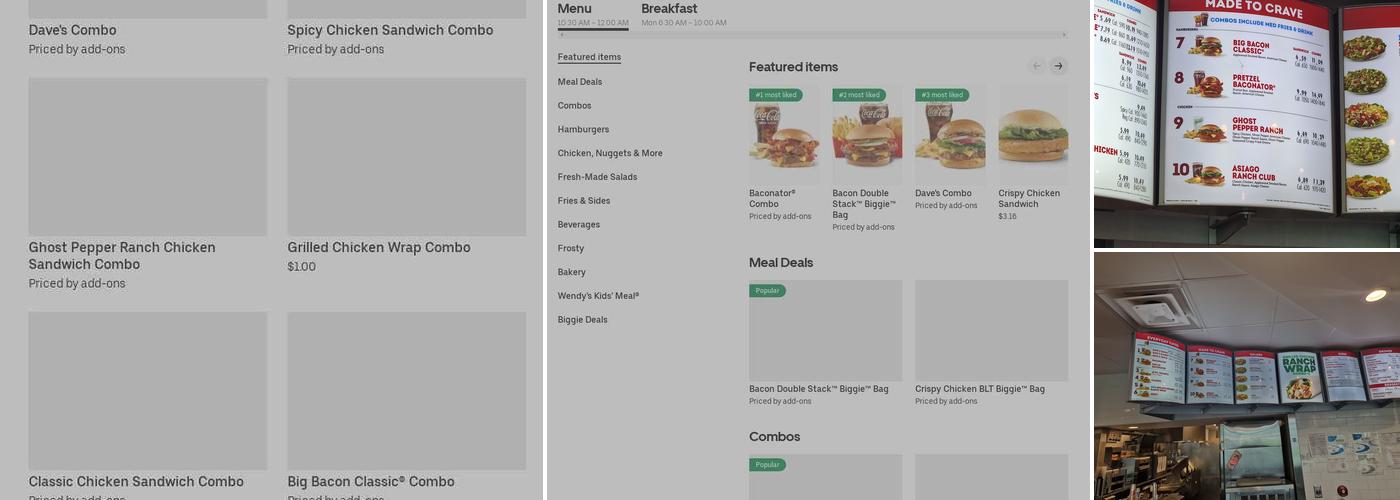 Wendy's Menu