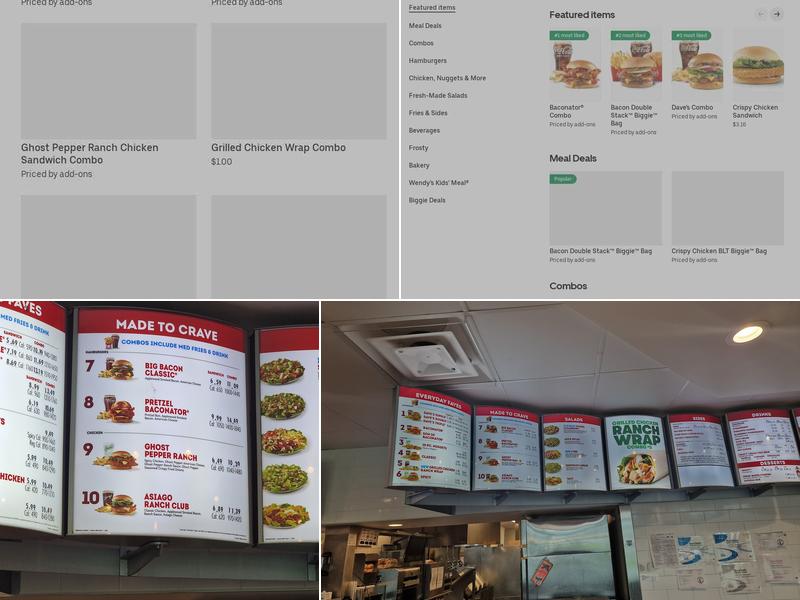 Wendy's Menu