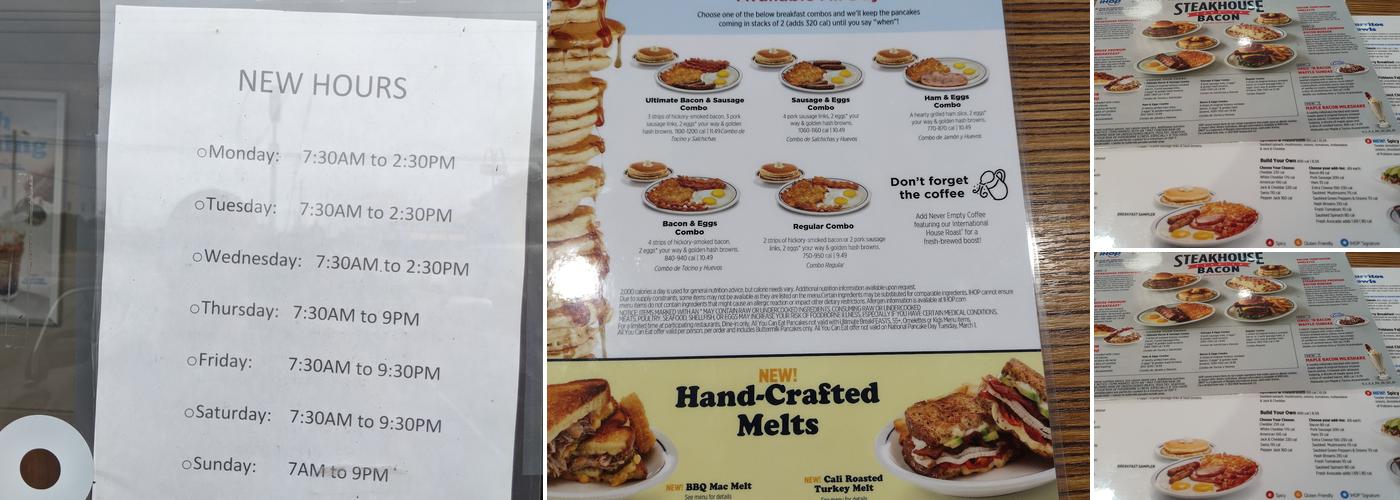 IHOP Menu