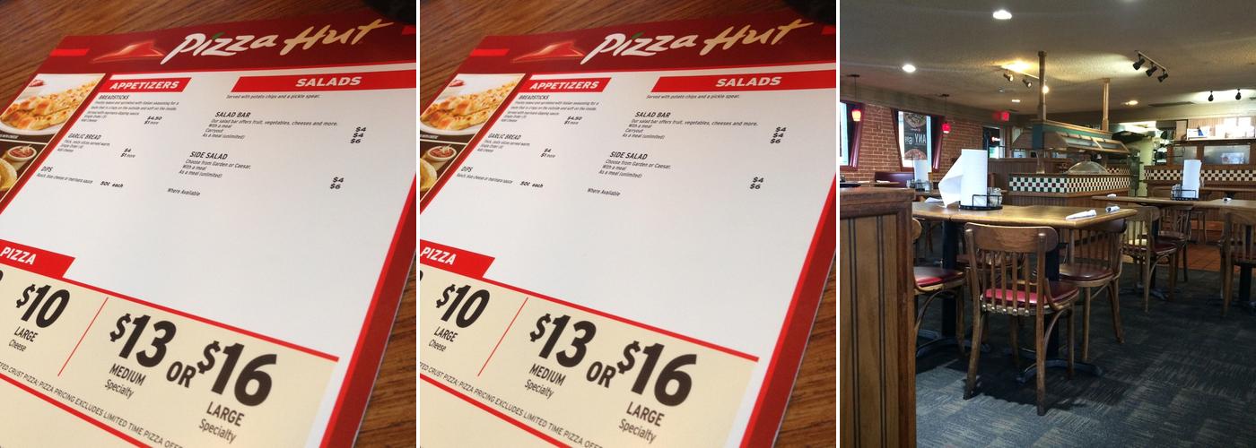 Pizza Hut Menu