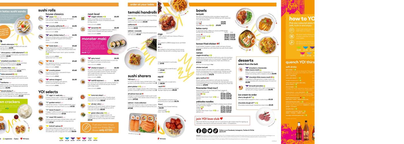 YO! Meir Tesco Kiosk Menu