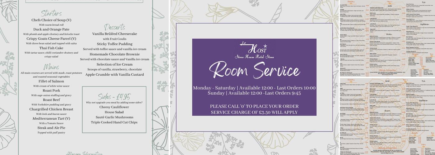 Saffron Restaurant Menu