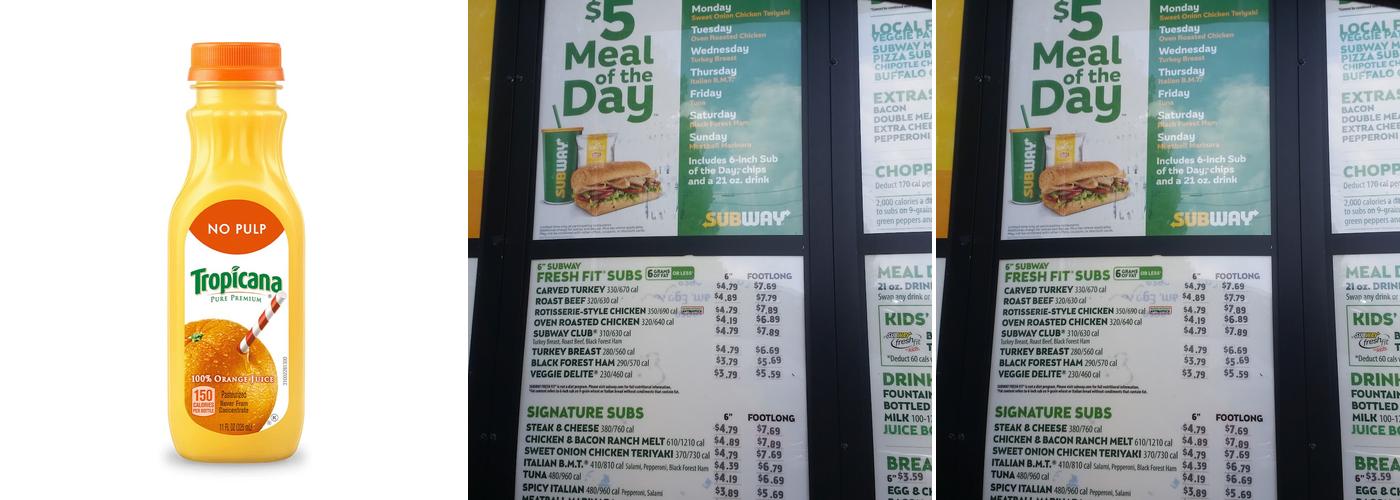 Subway Menu